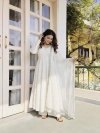 Nsr 919 Pure Cotton Chiffly Work Anarkali Kurti With Bottom Dupatta